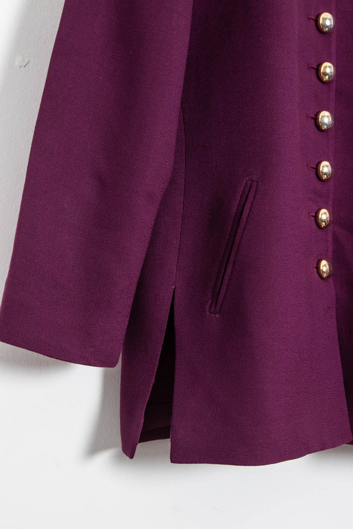 Image of Women's Christian Dior Collarless Wool Blazer (L)