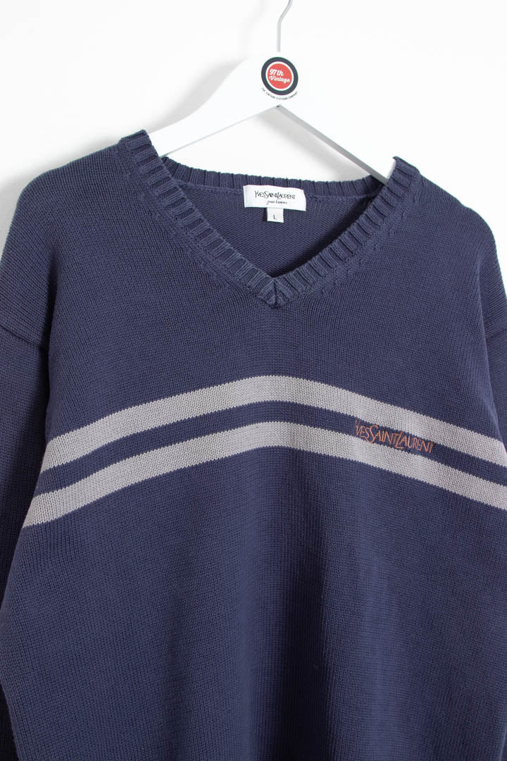 Image of YSL V Neck Knitted Jumper (M)
