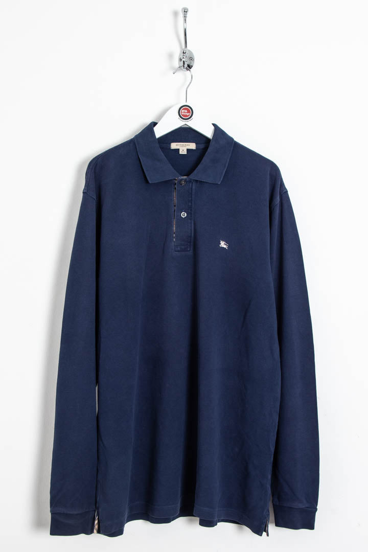 Image of Burberry Long Sleeve Polo Shirt (XL)