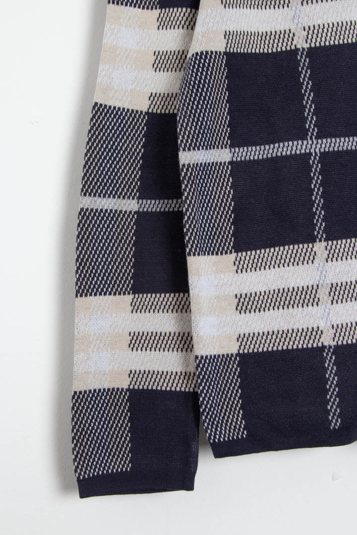 Image of Burberry Checkered Crew Neck Jumper (S)
