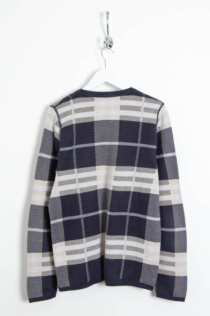 Image of Burberry Checkered Crew Neck Jumper (S)