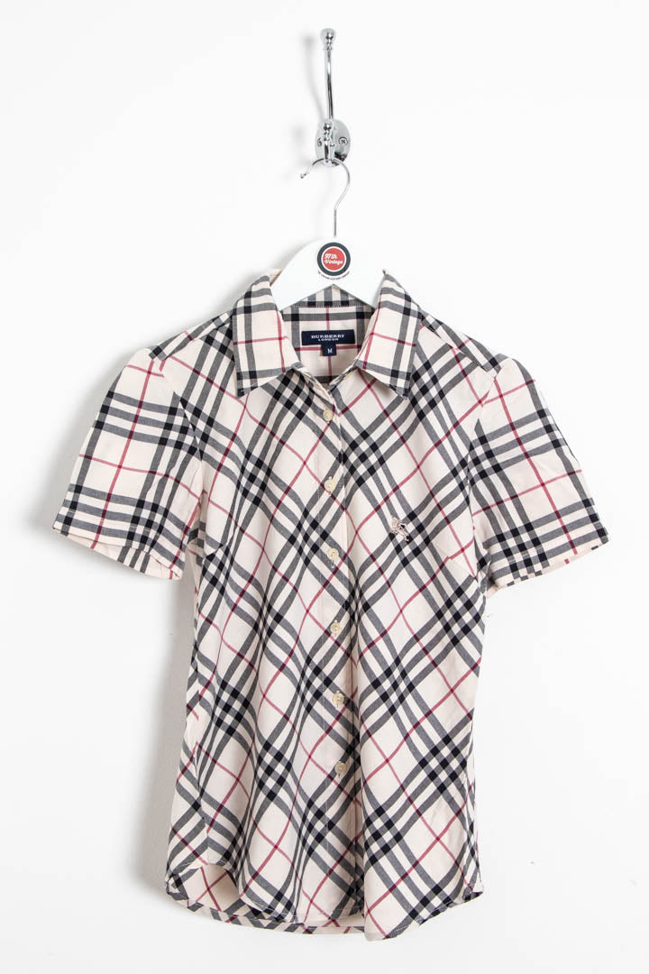 Women's Burberry Nova Check Short Sleeve Shirt (XS)