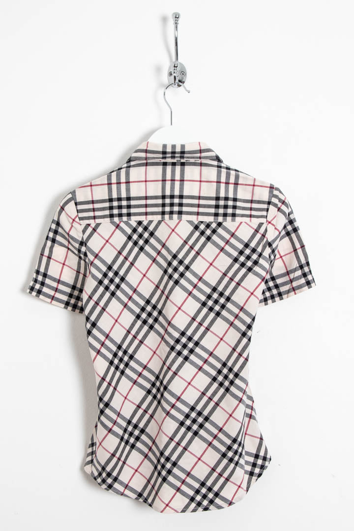 Image of Women's Burberry Nova Check Short Sleeve Shirt (XS)
