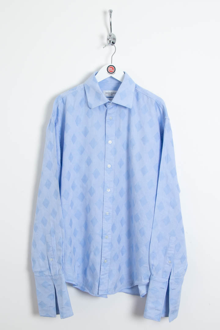 ysl dress shirt YSL Long Sleeve Dinner Shirt (L) – 97th Vintage