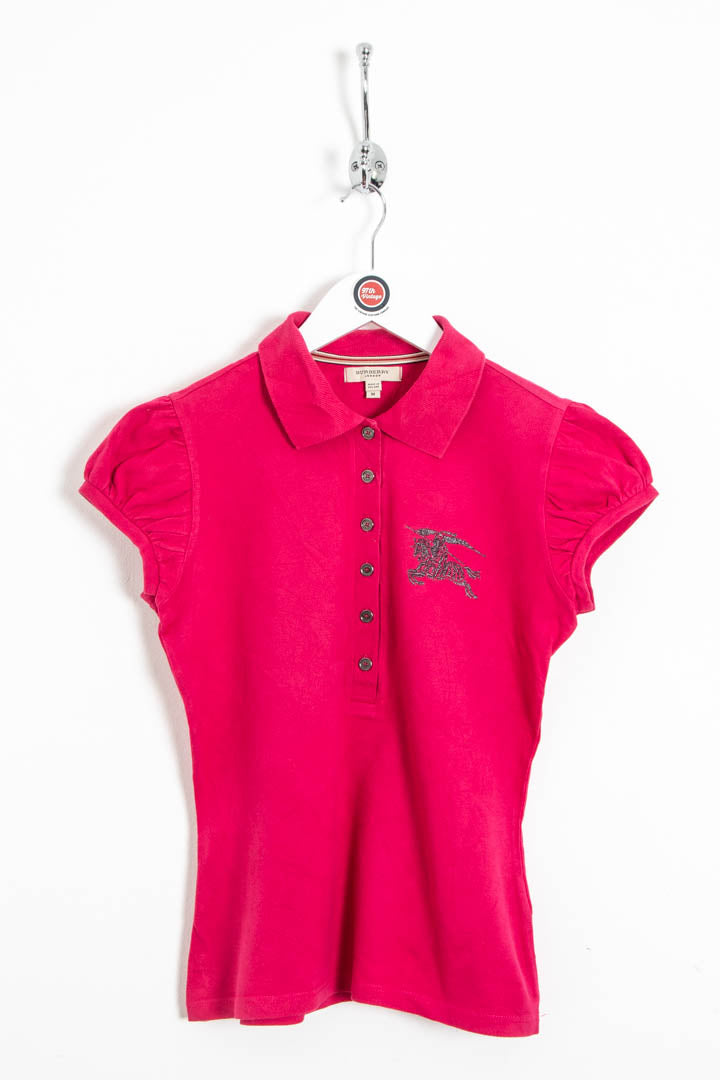Image of Women's Burberry Cap Sleeve Polo Shirt (M)