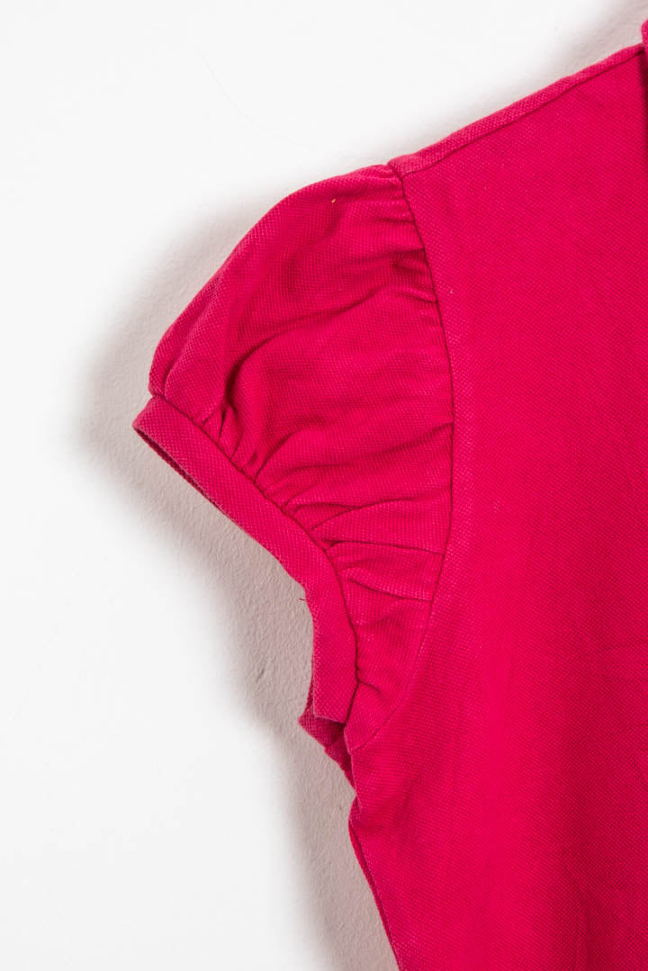 Image of Women's Burberry Cap Sleeve Polo Shirt (M)