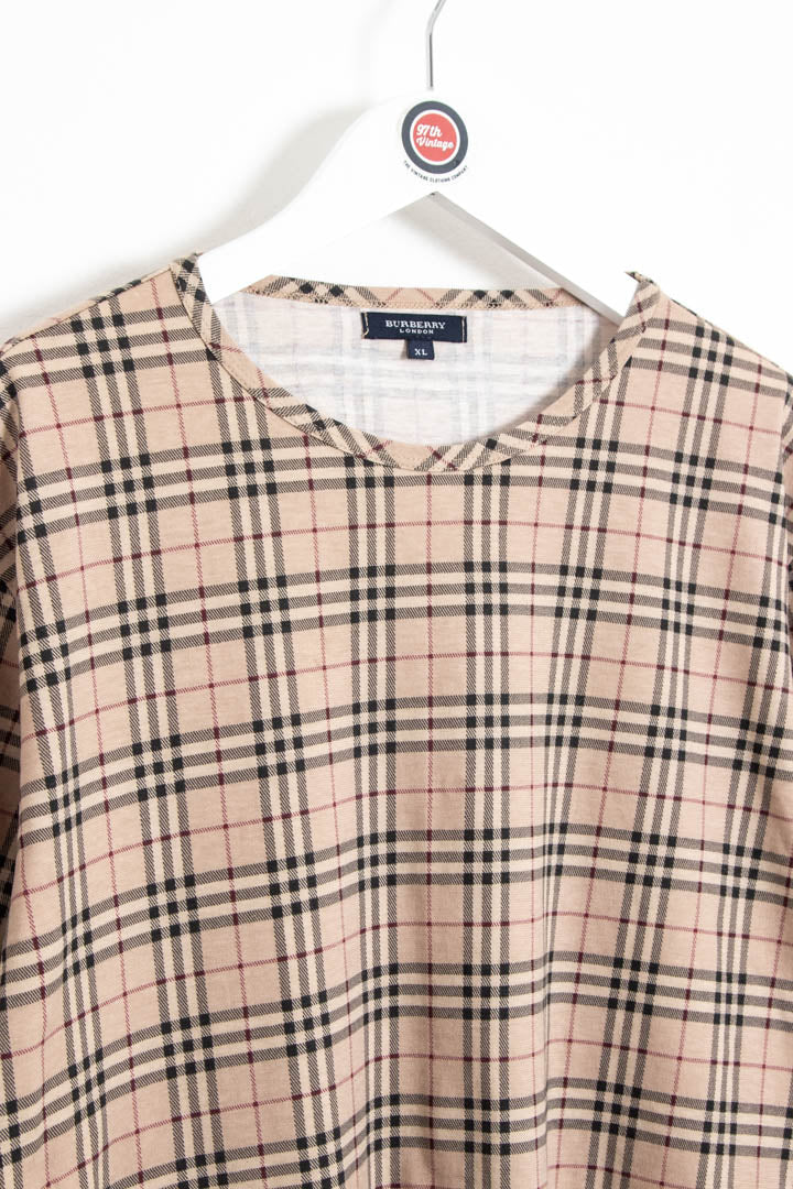 Image of Women's Burberry Nova Check Short Sleeve T-Shirt (XL)