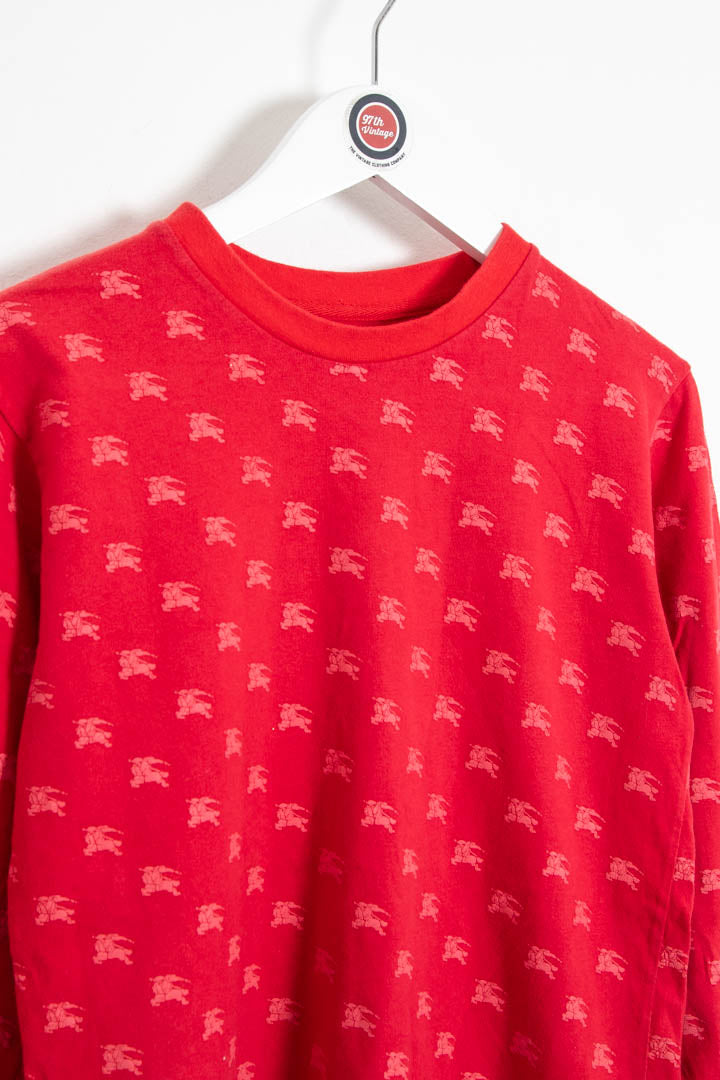 Image of Women's Burberry Repeat Logo Long Sleeve Top (XS)