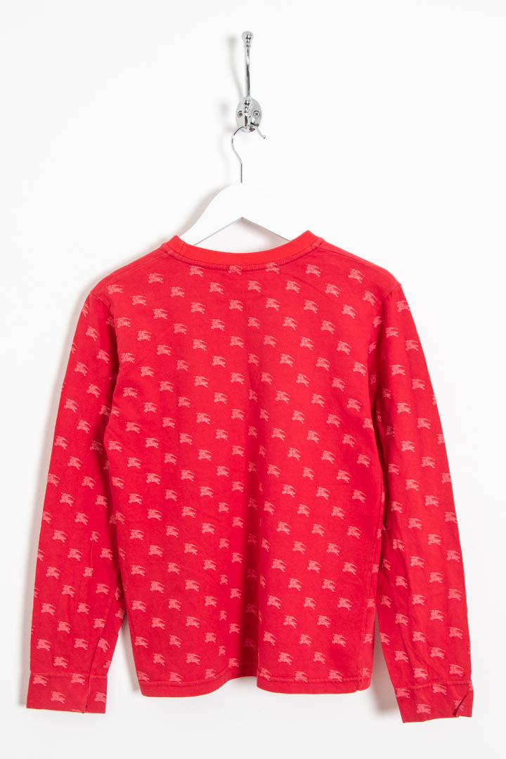 Image of Women's Burberry Repeat Logo Long Sleeve Top (XS)