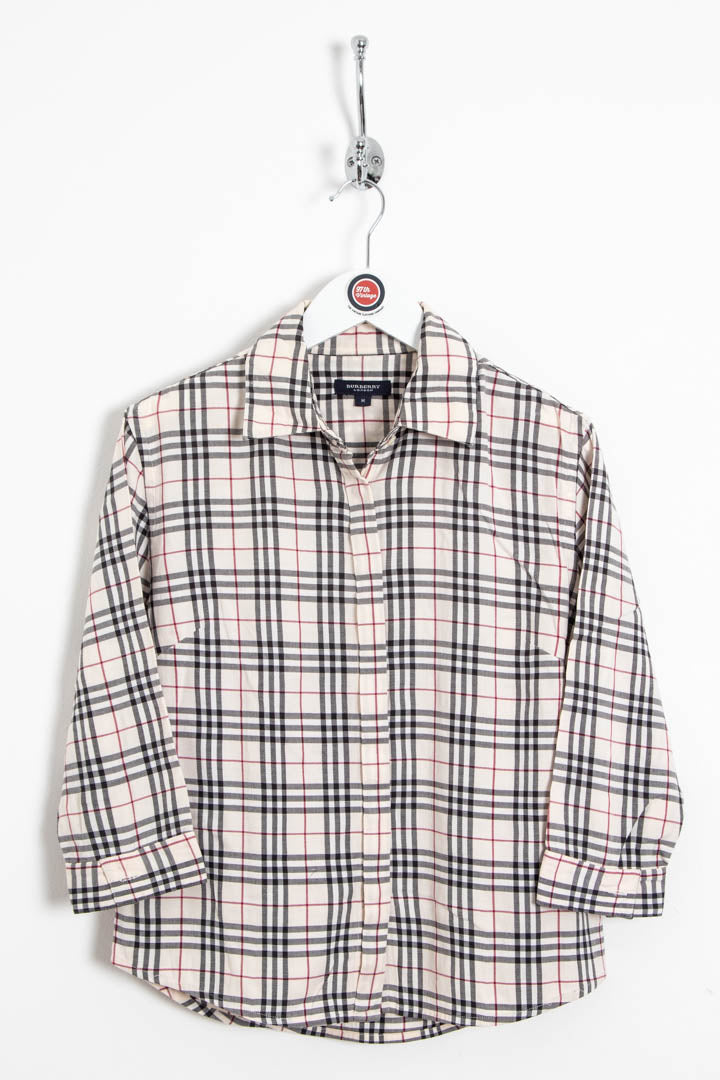 Women's Burberry Nova Check Long Sleeve Shirt (M)