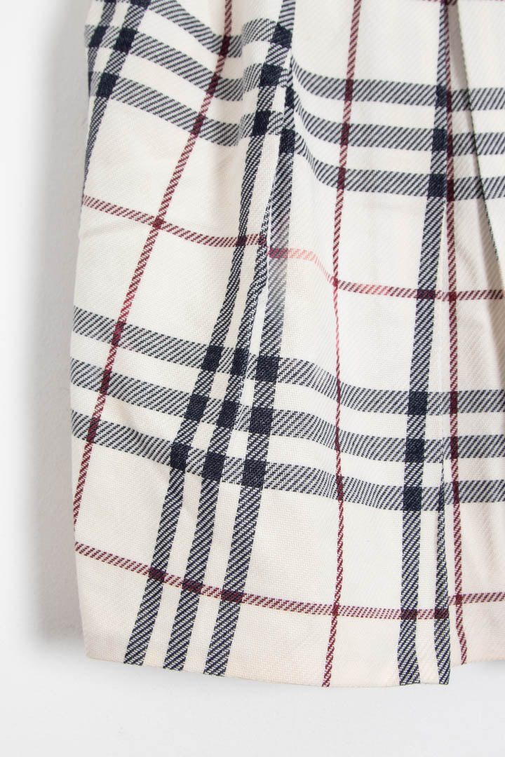 Image of Women's Burberry Blue Label Nova Check Pleated Mini Skirt (UK 8)