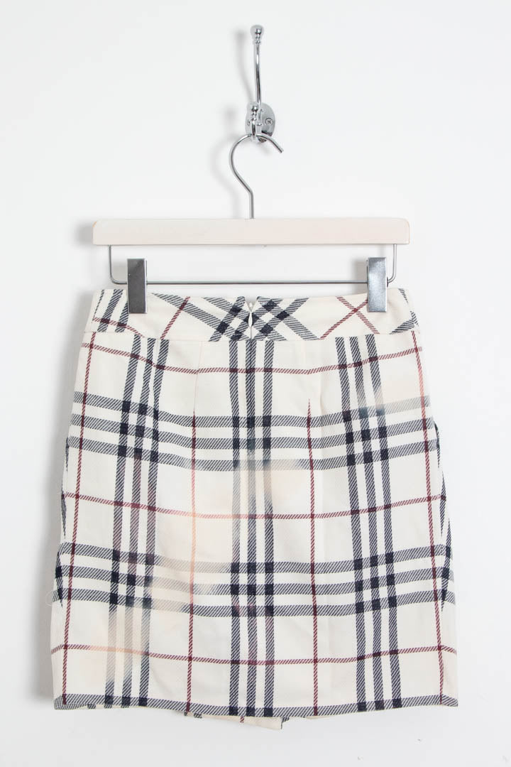 Image of Women's Burberry Blue Label Nova Check Pleated Mini Skirt (UK 8)