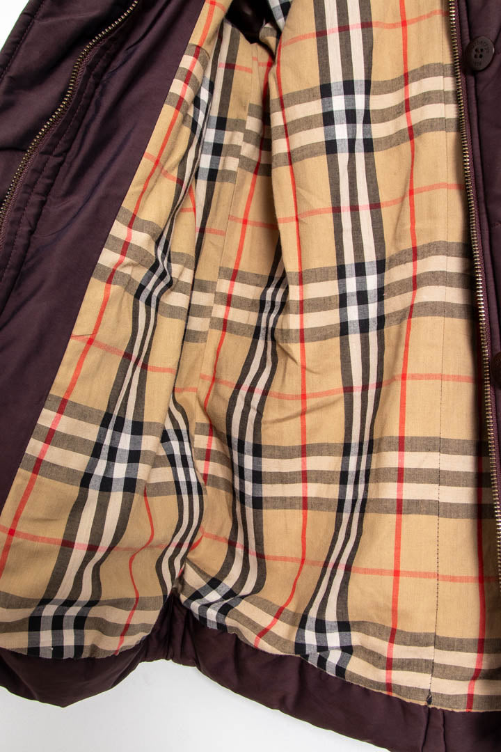 Image of Women's Burberry Nova Check Lined Quilted Coat (XS)