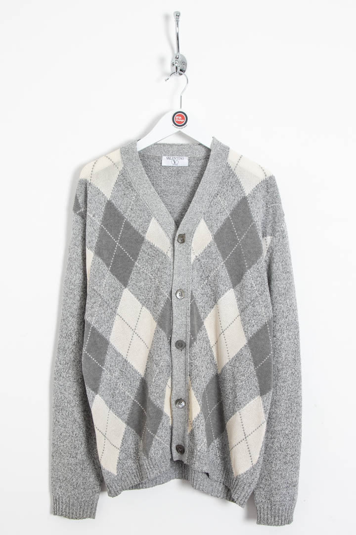 Image of Valentino Garavani Argyle Knitted Cardigan (M)