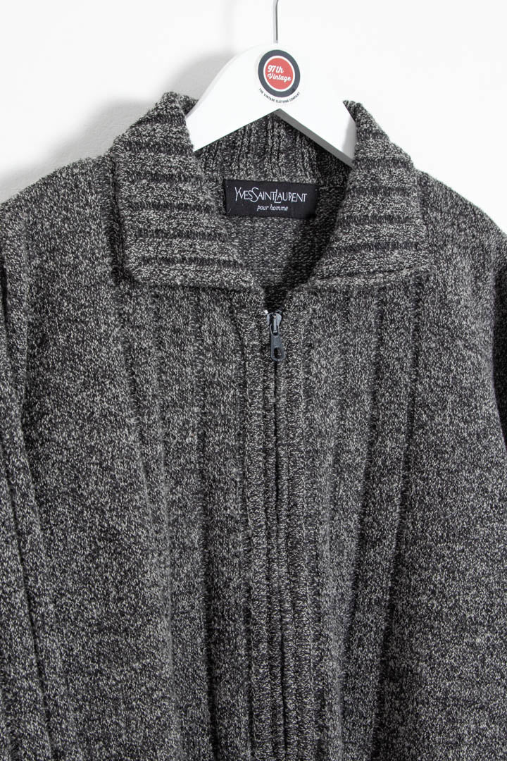 Image of YSL Zip Up Wool Jumper (M)