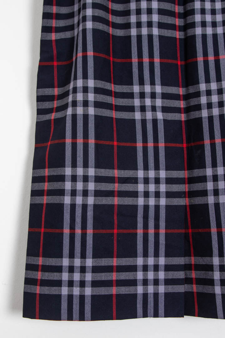 Image of Women's Burberry Checkered Wool Midi Pencil Skirt (UK 12)