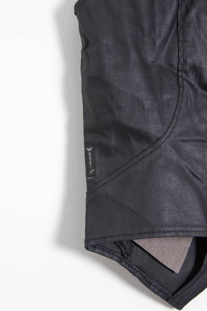 Image of Women's Armani Jeans Leather Waistcoat (XS)