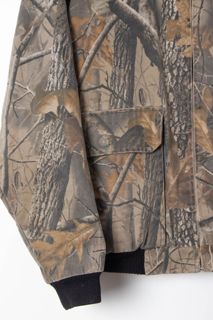 Image of Realtree Camo Hooded Bomber Jacket (M)