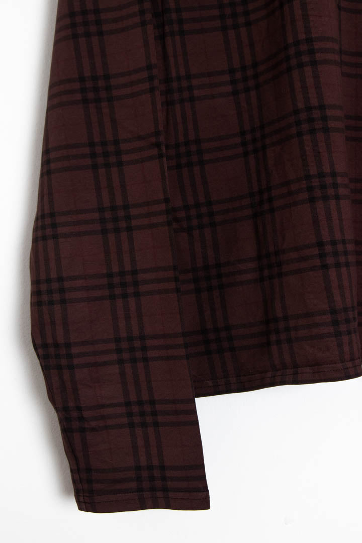 Image of Women's Burberry Nova Check Long Sleeve Top (XL)