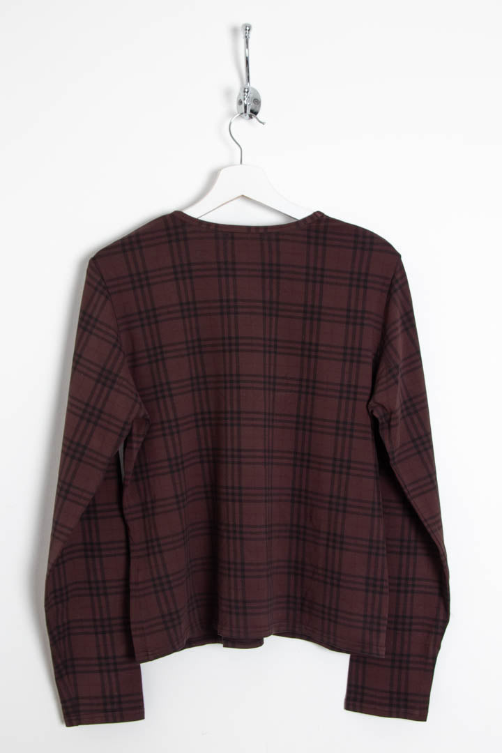 Image of Women's Burberry Nova Check Long Sleeve Top (XL)