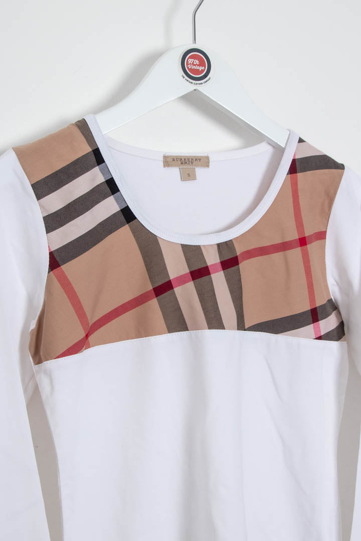 Image of Women's Burberry Long Sleeve Top (S)