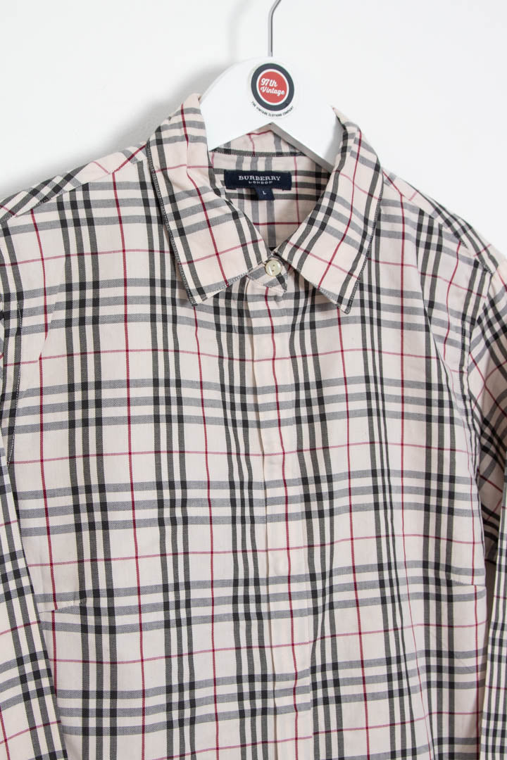 Image of Women's Burberry Nova Check Long Sleeve Shirt (M)