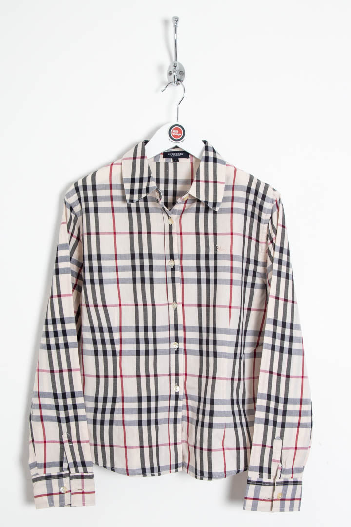Women's Burberry Nova Check Long Sleeve Shirt (M)