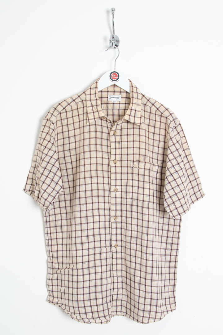 Image of Burberry Short Sleeve Checkered Shirt (M)