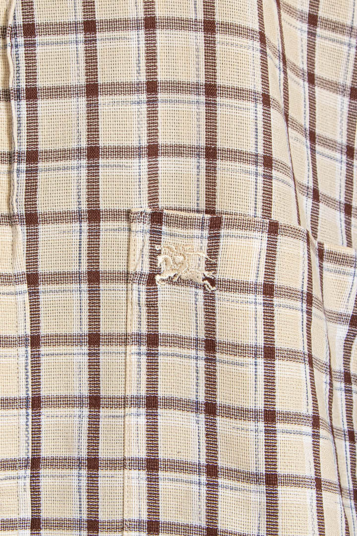 Image of Burberry Short Sleeve Checkered Shirt (M)