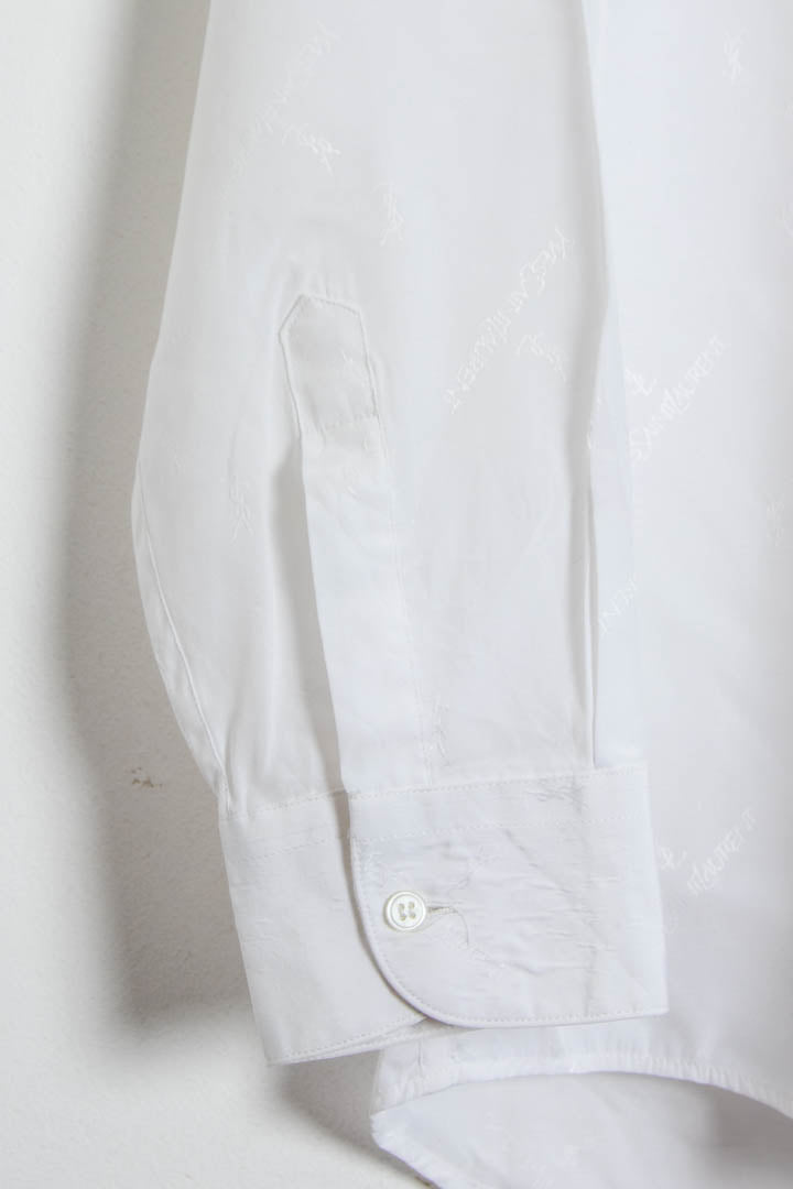 Image of YSL Monogram Repeat Logo Long Sleeve Shirt (M)
