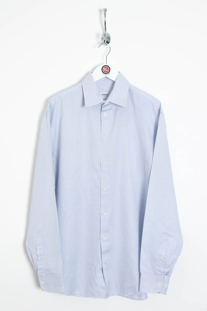 Image of Armani Long Sleeve Pinstripe Shirt (M)