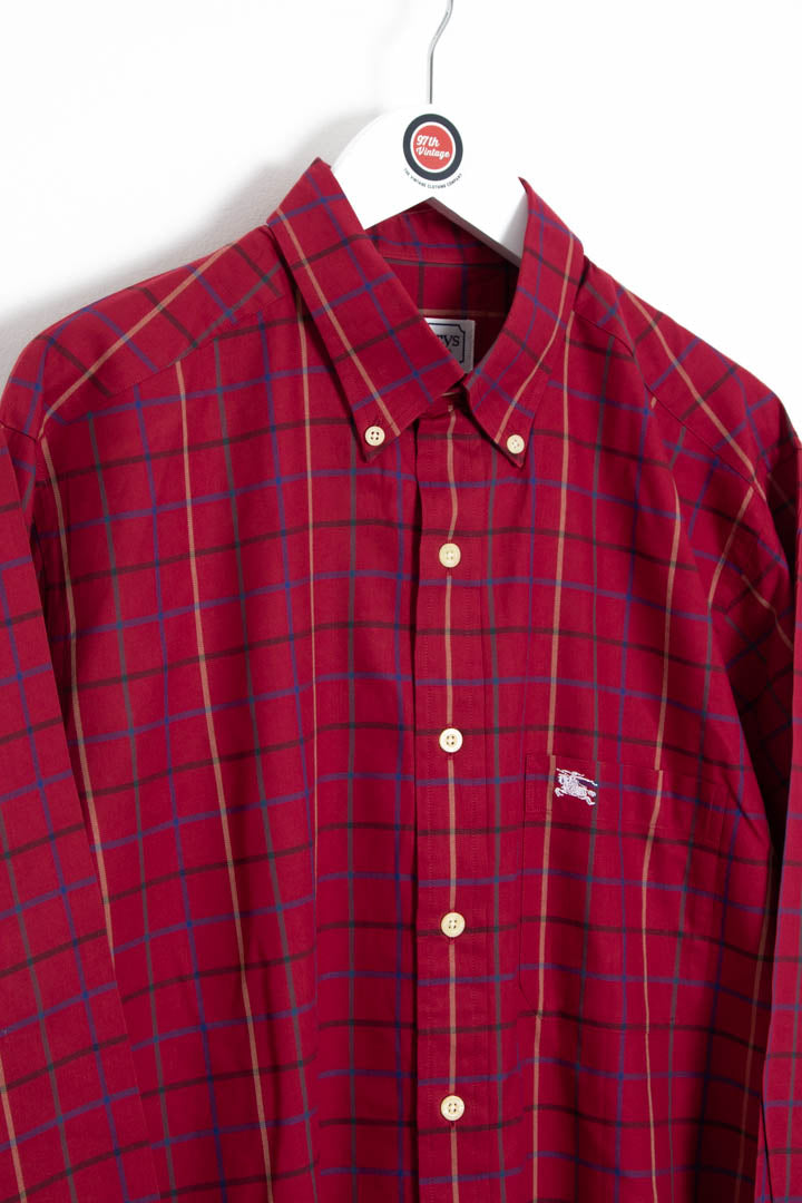 Image of Burberry Long Sleeve Checkered Shirt (M)