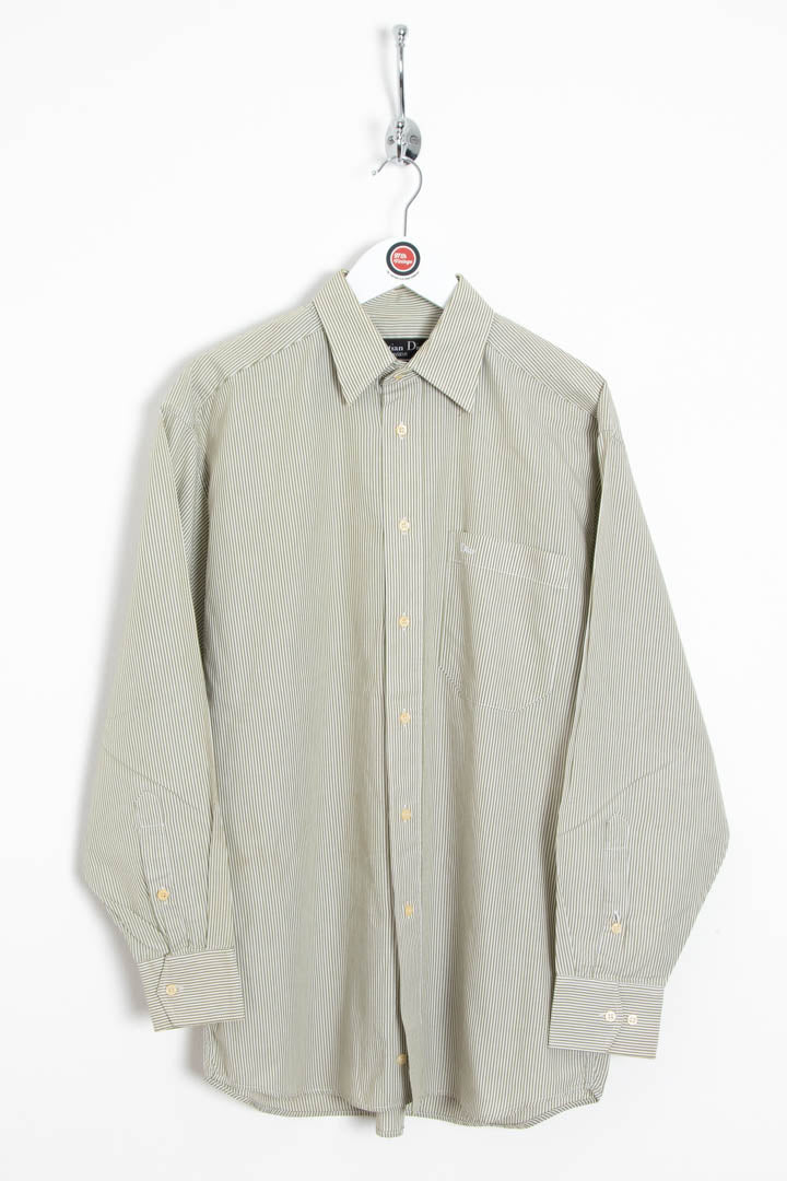 Image of Christian Dior Long Sleeve Pinstripe Shirt (M)