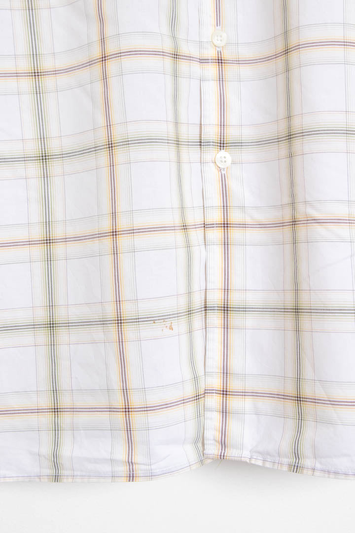Image of Burberry Short Sleeve Checkered Shirt (L)