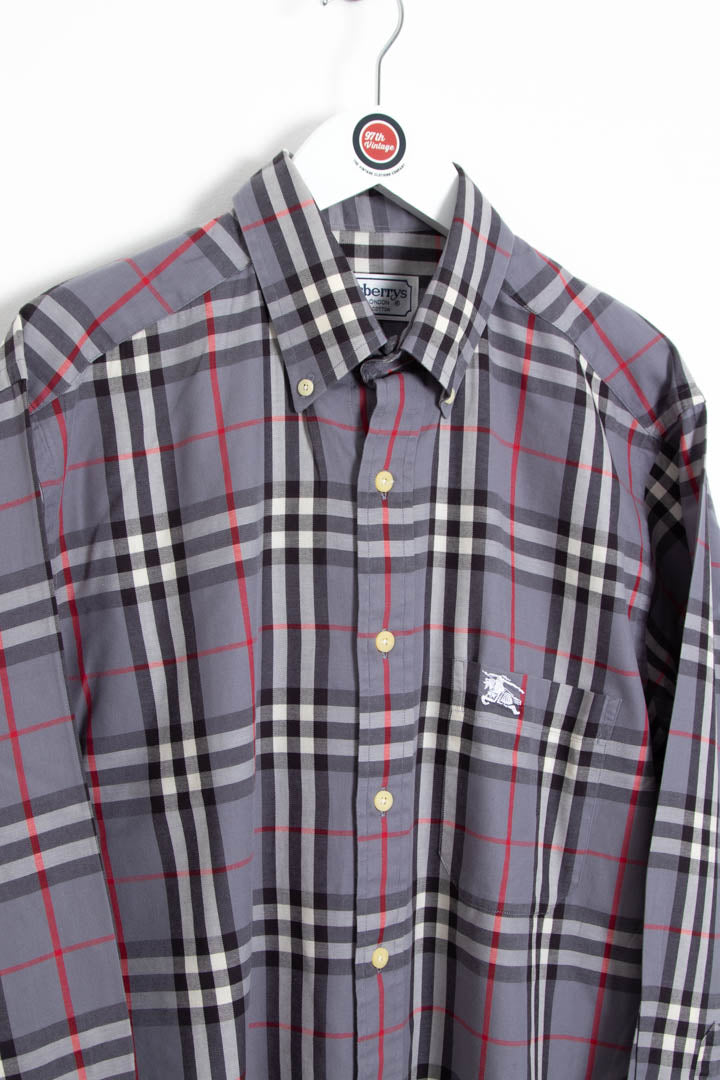 Image of Burberry Long Sleeve Checkered Shirt (M)