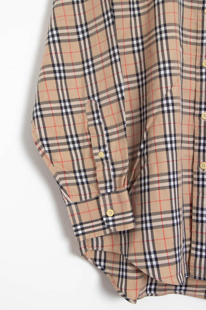 Image of Burberry Nova Check Long Sleeve Shirt (M)
