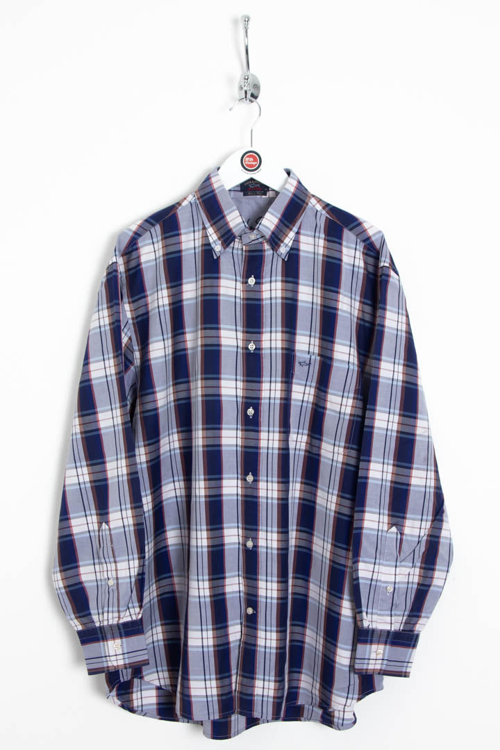 Image of Paul & Shark Long Sleeve Checkered Shirt (L)