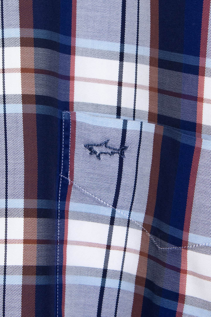 Image of Paul & Shark Long Sleeve Checkered Shirt (L)