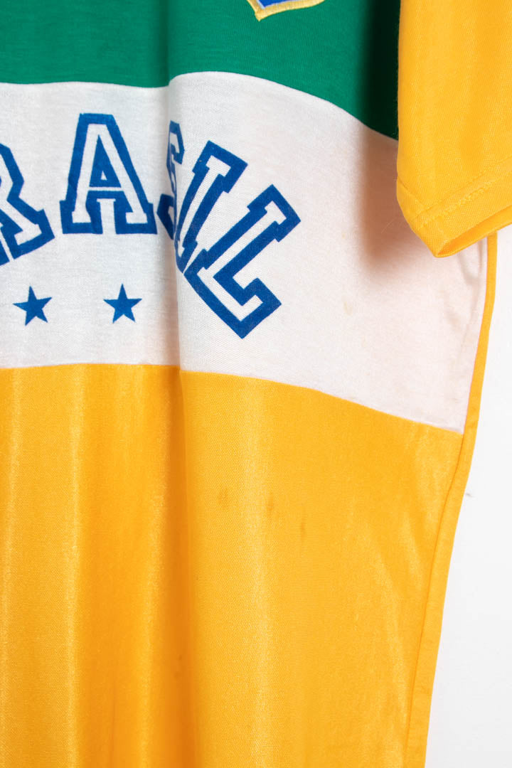 Image of 1980s Brazil CBF #10 Dias Sports Football Shirt (M)