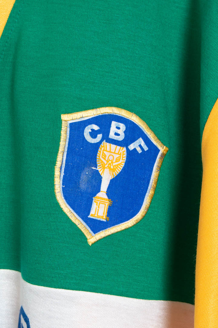 Image of 1980s Brazil CBF #10 Dias Sports Football Shirt (M)