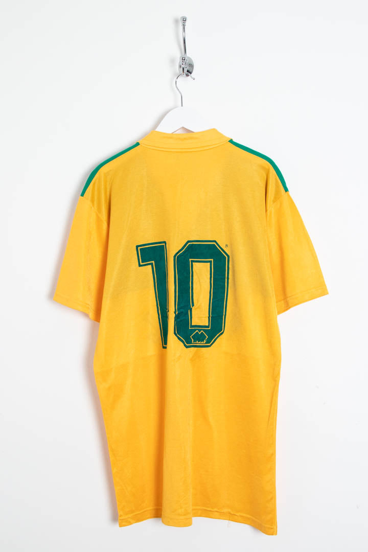 Image of 1980s Brazil CBF #10 Dias Sports Football Shirt (M)