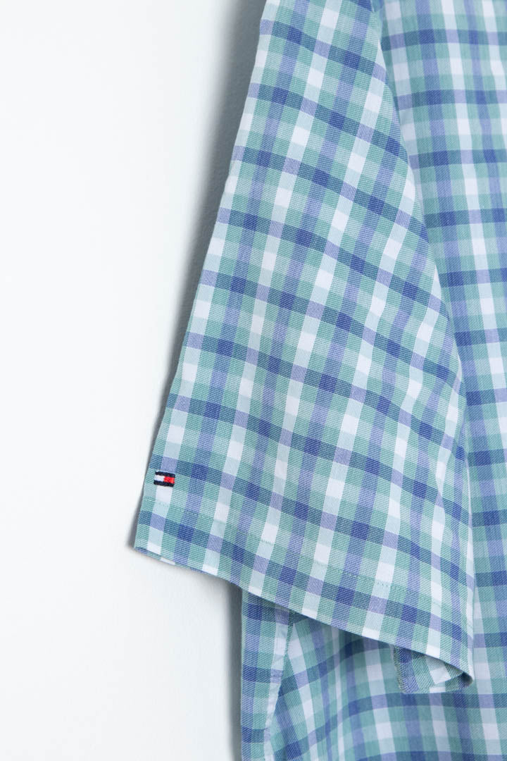 Image of Tommy Hilfiger Short Sleeve Checkered Shirt (XL)