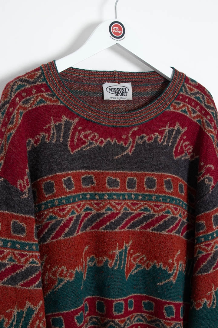 Image of Missoni Sport Knitted Crew Neck Jumper (L)