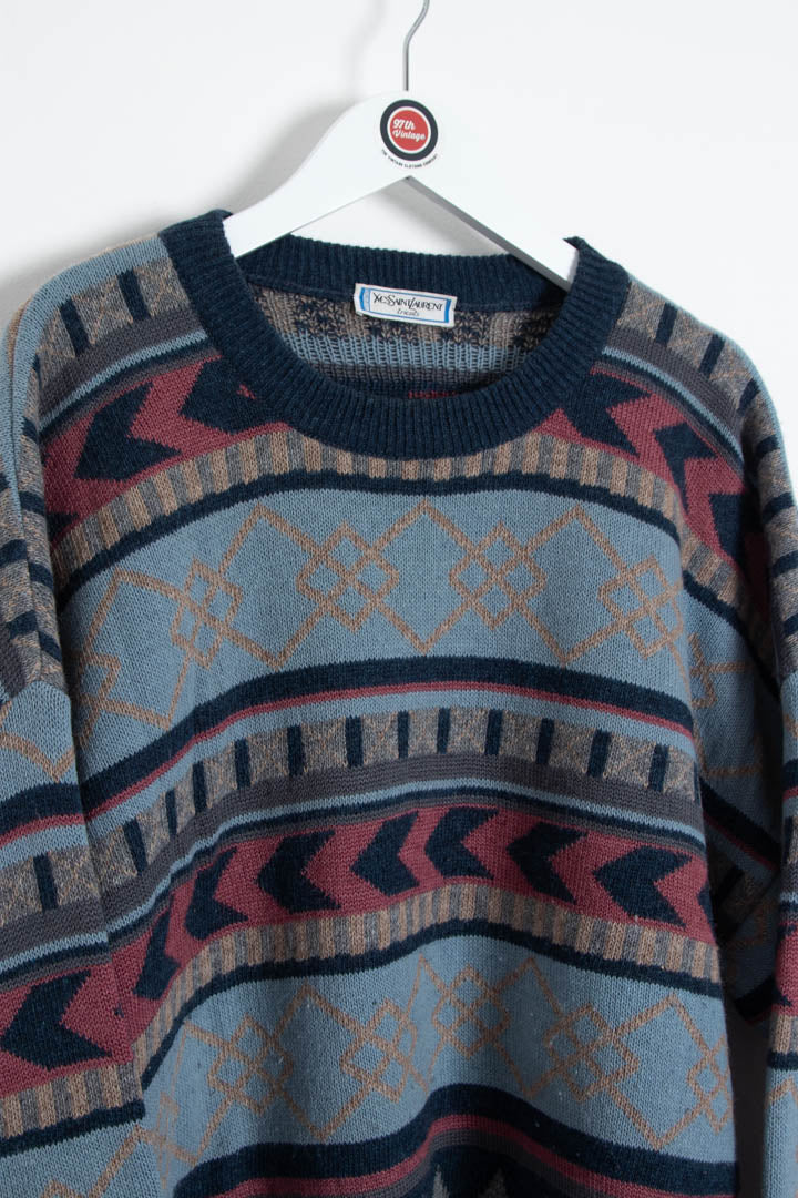 Image of YSL Knitted Crew Neck Jumper (XL)
