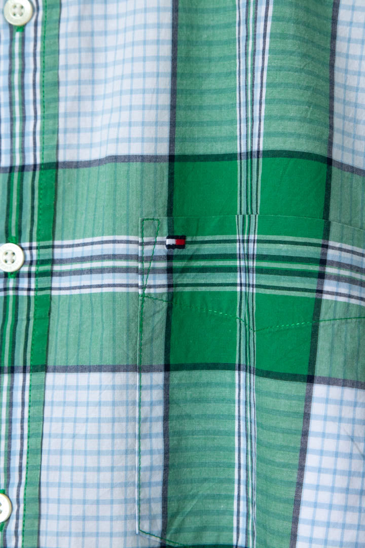Image of Tommy Hilfiger Short Sleeve Checkered Shirt (L)