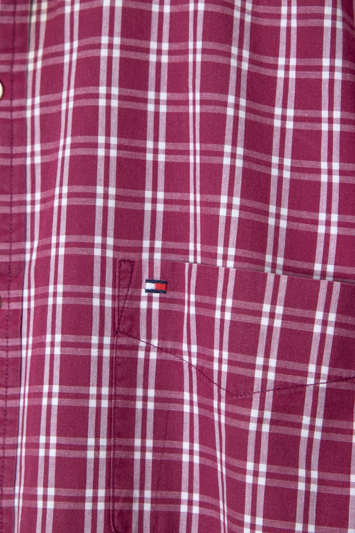 Image of Tommy Hilfiger Short Sleeve Checkered Shirt (XL)
