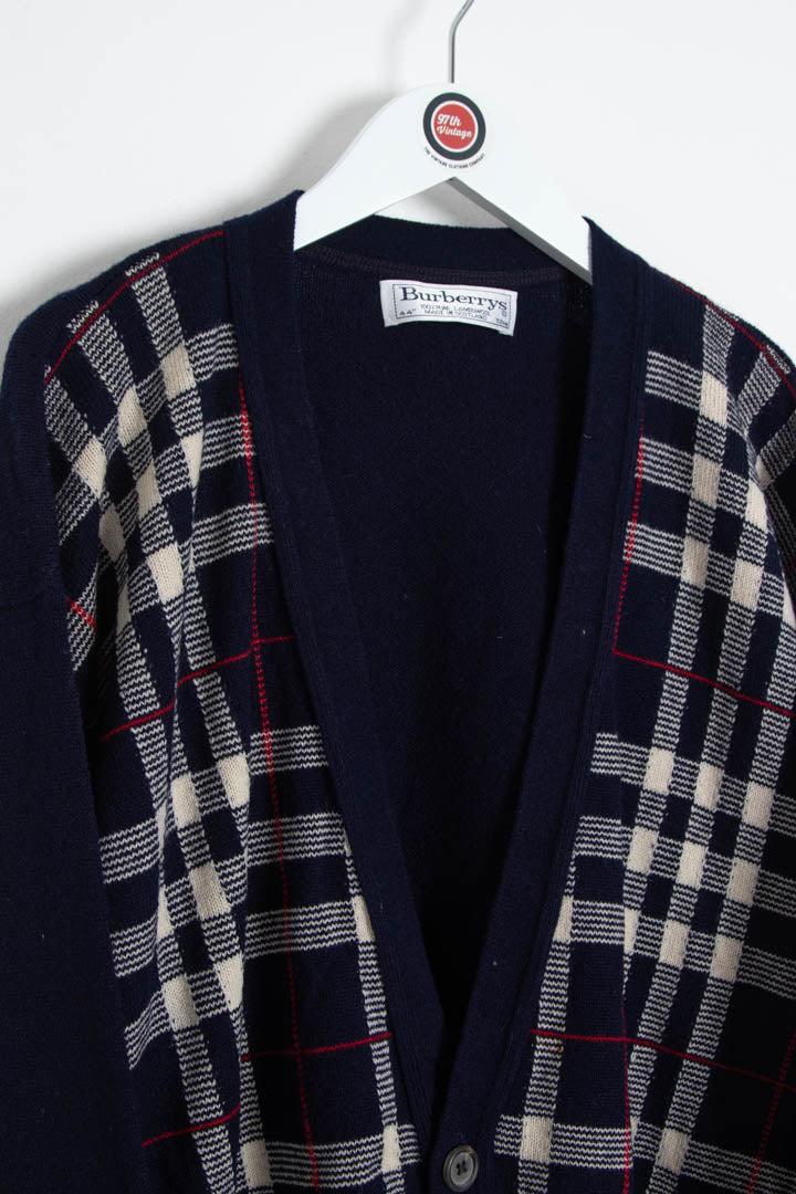 Image of Burberry Checkered Button Up Cardigan (XL)