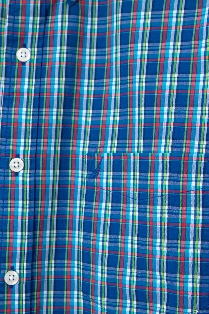 Image of Nautica Short Sleeve Checkered Shirt (L)