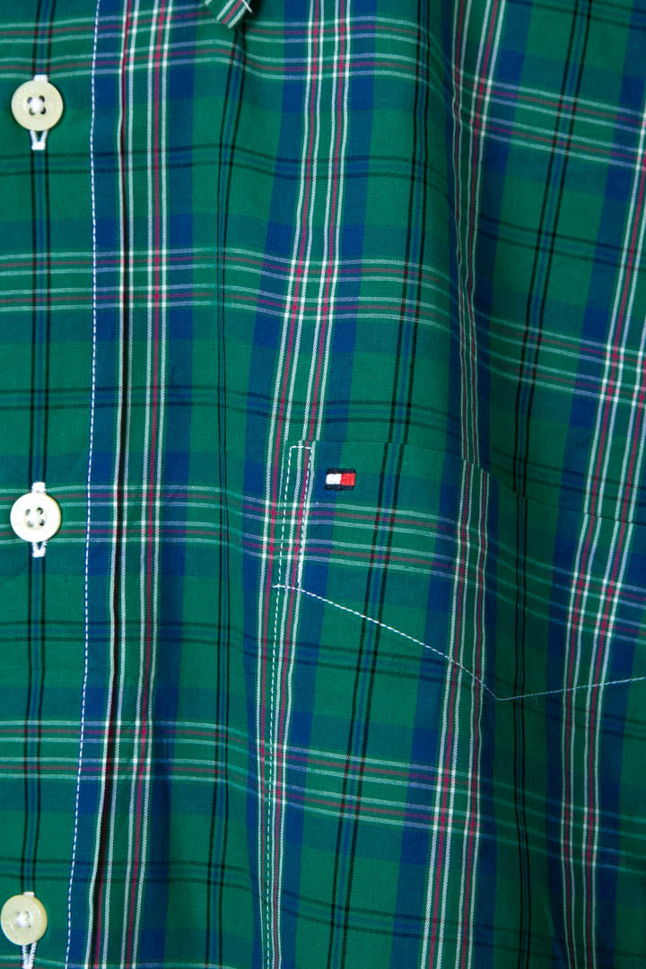 Image of Tommy Hilfiger Short Sleeve Checkered Shirt (XL)