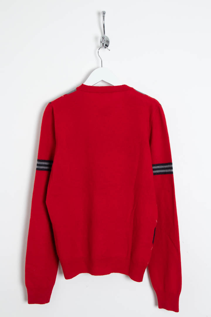 Image of Prada Argyle Jacquard Crew Neck Wool Jumper (S)